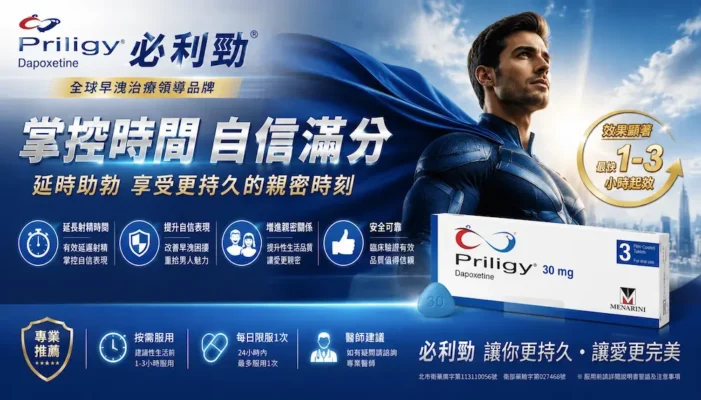 早洩藥物必利勁：完整治療指南